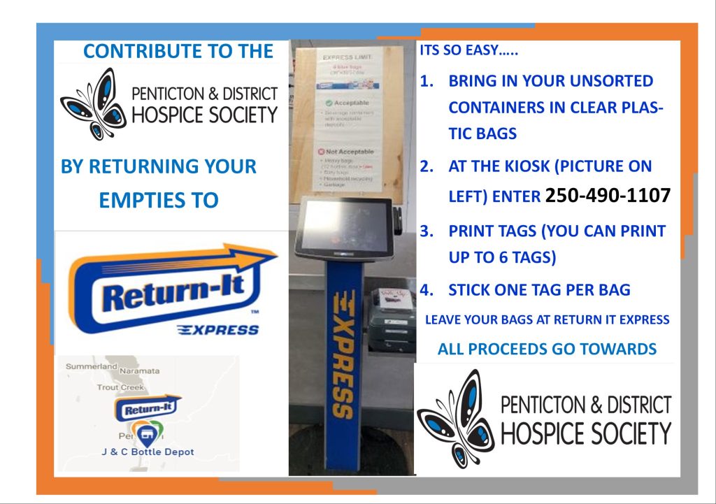 Contribute with Return It Express Penticton Hospice